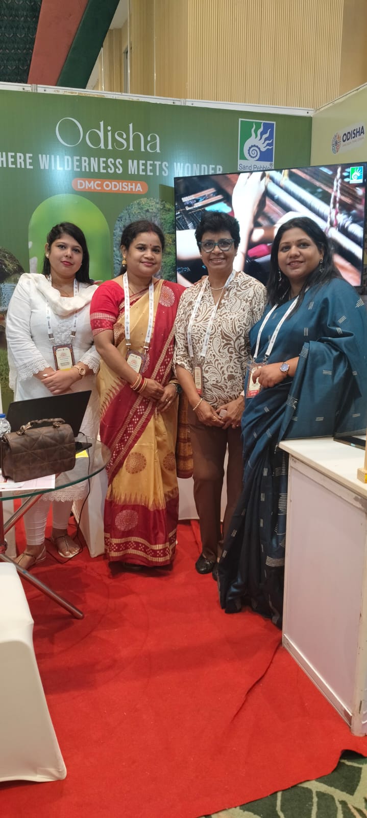 HappyMyTrip founder Kavita Thakur with tourism partners at the DMC Odisha pavilion