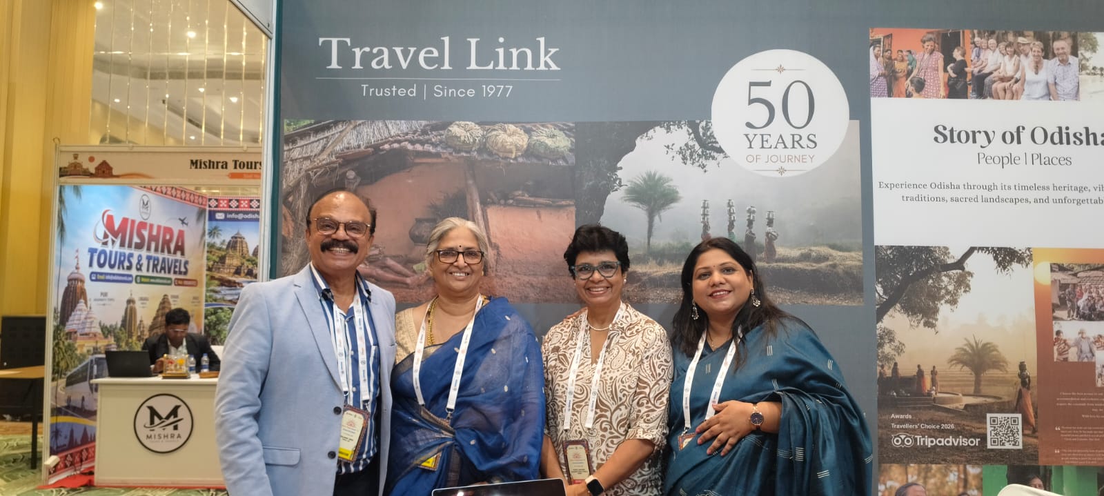 HappyMyTrip founder Kavita Thakur with the Travel Link team at Odisha Travel Bazaar 2026