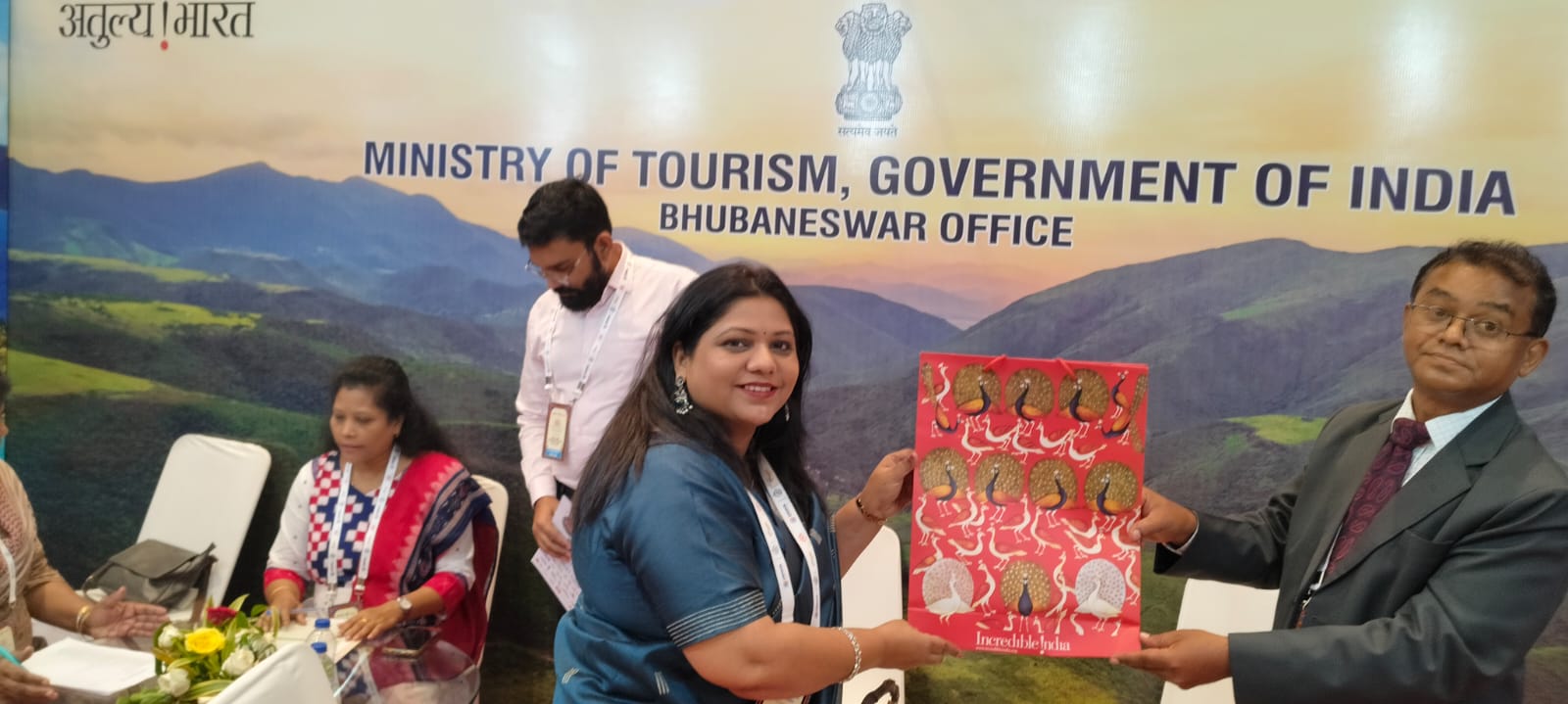 HappyMyTrip founder Kavita Thakur at the Ministry of Tourism Government of India Bhubaneswar Office during Odisha Travel Bazaar 2026
